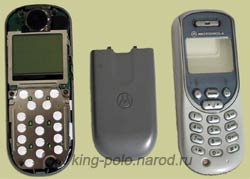Motorola T192 без верхней панели и крышки аккумулятора.